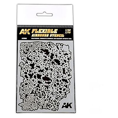 AK Interactive Weathering Flexível Airbrush Stencil 1/48 e 1/72 escala de ferramenta AK Interactive Weathering Flexível Airbrush Stencil 1/48 e 1/72 escala de ferramenta