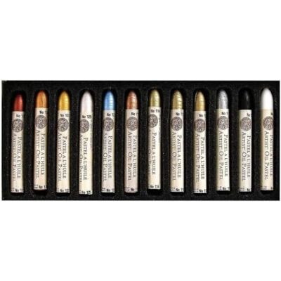 Sennelier Bolos de óleo iridescente 12 cores + 2 cartas Sennelier Bolos de óleo iridescente 12 cores + 2 cartas