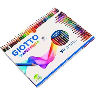 Giotto Supermina 36 pastelli a colori, assortiti, 36 Pezzi Giotto Supermina 36 pastelli a colori, assortiti, 36 Pezzi