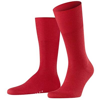 Falke Homem Airport meias respirável regulador de clima inibidor de odores lã algodão fino liso elegante costura plana na área da ponta 1 par, Vermelho Scarlet 8120 Falke Homem Airport meias respirável regulador de clima inibidor de odores lã algodão fino liso elegante costura plana na área da ponta 1 par, Vermelho Scarlet 8120