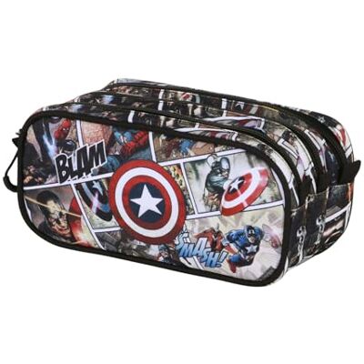 Marvel Capitão América Comic-Estojo porta-todo Trick Fan 2,2, multicolorido, 23 x 11 cm Marvel Capitão América Comic-Estojo porta-todo Trick Fan 2,2, multicolorido, 23 x 11 cm