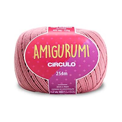 CÍRCULO Amigurumi Fio 100% algodão virgem brasileiro mercerizado para croché e malha, macio, espessura desportiva, 1254 m, cor 3201, cameo CÍRCULO Amigurumi Fio 100% algodão virgem brasileiro mercerizado para croché e malha, macio, espessura desportiva, 1254 m, cor 3201, cameo