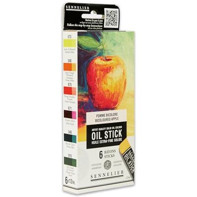 Sennelier Extra Fine Lápis de Óleo 12ml Conjunto de 6 - Maçã Bicolora - Lápis de Óleo Sennelier Extra Fine Lápis de Óleo 12ml Conjunto de 6 - Maçã Bicolora - Lápis de Óleo