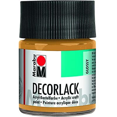 Marabu 1130005784 Decorlack Acryl Metallic-Gold 784, 50 ml, verniz acrílico de alto brilho à base de água, resistente às intempéries, resistente à saliva, para pintura, palmilhas e para decoupage Marabu 1130005784 Decorlack Acryl Metallic-Gold 784, 50 ml, verniz acrílico de alto brilho à base de água, resistente às intempéries, resistente à saliva, para pintura, palmilhas e para decoupage
