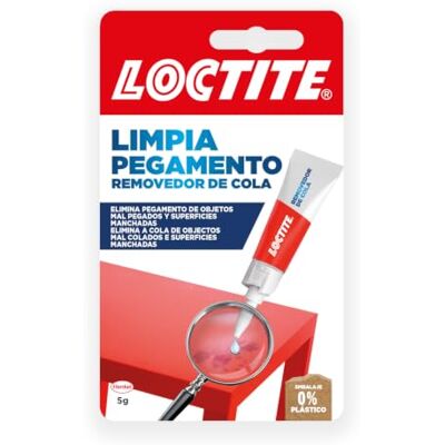 Loctite Limpia Pegamento, removedor de cola para corrigir objetos mal colados ou despegar dedos, removedor de adesivo para superfícies manchadas ou tinta, 1x5 g Loctite Limpia Pegamento, removedor de cola para corrigir objetos mal colados ou despegar dedos, removedor de adesivo para superfícies manchadas ou tinta, 1x5 g