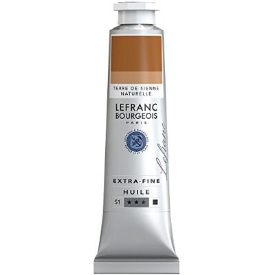 Lefranc Bourgeois Óleo extra fino de 40 ml, tubo de pintura, terra de siena natural Lefranc Bourgeois Óleo extra fino de 40 ml, tubo de pintura, terra de siena natural