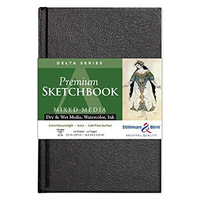 Stillman & Birn : Delta Sketchbook Caderno de esboços (14 x 21,6 cm, 270 g/m²), cor marfim Stillman & Birn : Delta Sketchbook Caderno de esboços (14 x 21,6 cm, 270 g/m²), cor marfim