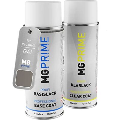 PRiME Tinta automotiva em spray para Vauxhall G4I / KCA Quartz Grey. +1G Quartz Silver Metallic / Quartz Grey Metallic, kit camada de base verniz, aerossóis 400 ml PRiME Tinta automotiva em spray para Vauxhall G4I / KCA Quartz Grey. +1G Quartz Silver Metallic / Quartz Grey Metallic, kit camada de base verniz, aerossóis 400 ml