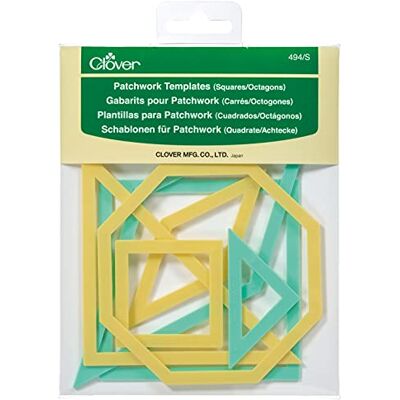 Clover Palmilhas quadradas e octogonais para tecido de retalhos, da Clover Palmilhas quadradas e octogonais para tecido de retalhos, da
