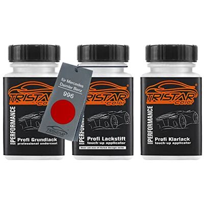 TRISTARcolor Lápis de retoque para Mercedes 996 Hyanzinthrot Metallic +1K para Mercedes / Daimler Benz, Hyacinthrot Metallic, pintura automotiva, kit camada de fundo base verniz, 50 ml cada TRISTARcolor Lápis de retoque para Mercedes 996 Hyanzinthrot Metallic +1K para Mercedes / Daimler Benz, Hyacinthrot Metallic, pintura automotiva, kit camada de fundo base verniz, 50 ml cada