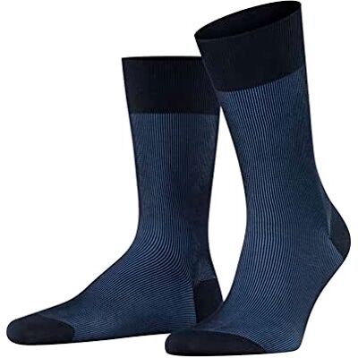 Falke Homem Fine Shadow meias respirável algodão fino costura plana reforçada para não exercitar pressão nos dedos de canal fino elegante para uso diário visual de negócios 1 par, Azul (Dark Navy Falke Homem Fine Shadow meias respirável algodão fino costura plana reforçada para não exercitar pressão nos dedos de canal fino elegante para uso diário visual de negócios 1 par, Azul (Dark Navy