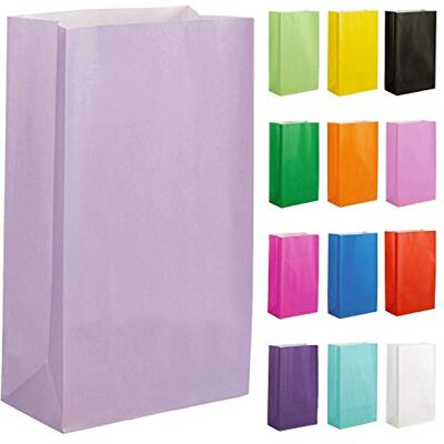 Thepaperbagstore 10 sacos festa papel lilás 14 x 24,5 x 7 cm Thepaperbagstore 10 sacos festa papel lilás 14 x 24,5 x 7 cm