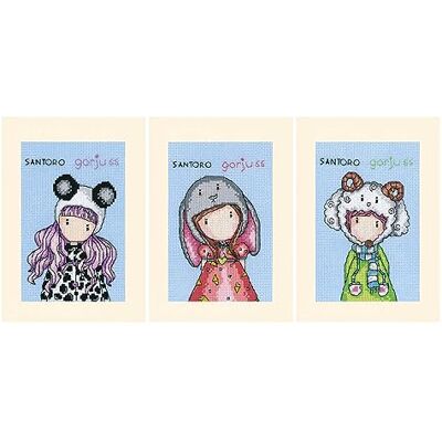 Vervaco Vevaco Kits de ponto cruz contado cartão de felicitação DIY criativo kit conjunto de 3 GORJUSSManualidades bordar kit iniciantes presente ca. 10,5 x 15 cm Cross Stitch Embroidery Vervaco Vevaco Kits de ponto cruz contado cartão de felicitação DIY criativo kit conjunto de 3 GORJUSSManualidades bordar kit iniciantes presente ca. 10,5 x 15 cm Cross Stitch Embroidery