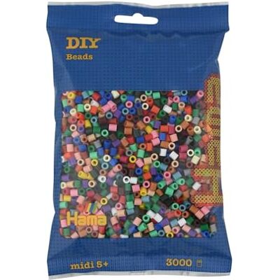 Hama Saco de pérolas aprox. 3000 contas midi fusíveis para artesanato e mosaicos Pérolas de fusão para crianças criativas 5+ Jogo de arte e decoração mix 67 Hama Saco de pérolas aprox. 3000 contas midi fusíveis para artesanato e mosaicos Pérolas de fusão para crianças criativas 5+ Jogo de arte e decoração mix 67