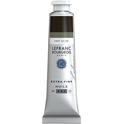 Lefranc Bourgeois Óleo extra fino de 40 ml, tubo de pintura, verde azeitona Lefranc Bourgeois Óleo extra fino de 40 ml, tubo de pintura, verde azeitona