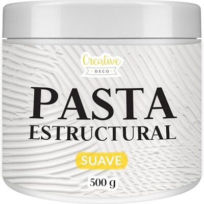 Creative Pasta Estrutural de Textura Suave 500g Pasta Branca para Projetos Artísticos para Pintura Acrílica Fácil de Usar com Espátula para Criar Efeitos 3D, Estruturas, Texturas Creative Pasta Estrutural de Textura Suave 500g Pasta Branca para Projetos Artísticos para Pintura Acrílica Fácil de Usar com Espátula para Criar Efeitos 3D, Estruturas, Texturas