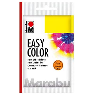 Marabu Easy Color Tinta para Batik e Mãos, algodão, linho, seda e tecidos mistos, lavável à mão até 30 °C, muito boa resistência à luz, não aquece, 25 g, cor laranja Marabu Easy Color Tinta para Batik e Mãos, algodão, linho, seda e tecidos mistos, lavável à mão até 30 °C, muito boa resistência à luz, não aquece, 25 g, cor laranja