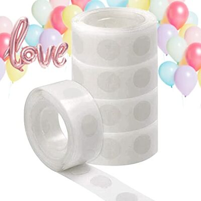 SZXMDKH Total 500 Puntos de Pegamento, 5 Rollos de Pegamento para Globos, Puntos Adhesivos de Doble Cara Fiesta de globos, Manualidades DIY, Hecho a Mano SZXMDKH Total 500 Puntos de Pegamento, 5 Rollos de Pegamento para Globos, Puntos Adhesivos de Doble Cara Fiesta de globos, Manualidades DIY, Hecho a Mano