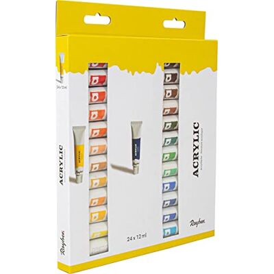 Rayher Conjunto de Pinturas Acrílicas, 12mlx24 Cores. Para Artistas Iniciantes e Especialistas. Rayher Conjunto de Pinturas Acrílicas, 12mlx24 Cores. Para Artistas Iniciantes e Especialistas.