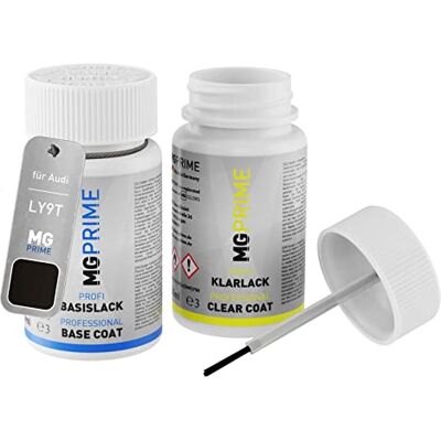 PRiME Lápis de retoque para Audi LY9T / Y9T / 0E MythosschwarzMe. +1G Chromite Black / MythosschwarzMetallic, pintura automotiva, kit camada de base verniz, frascos de pintura com pincel PRiME Lápis de retoque para Audi LY9T / Y9T / 0E MythosschwarzMe. +1G Chromite Black / MythosschwarzMetallic, pintura automotiva, kit camada de base verniz, frascos de pintura com pincel