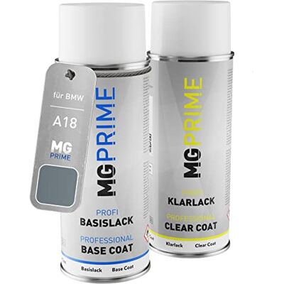 PRiME Tinta automotiva em spray para BMW A18 Quarzblau Metallic verniz Kit camada de base verniz, aerossóis 400 ml PRiME Tinta automotiva em spray para BMW A18 Quarzblau Metallic verniz Kit camada de base verniz, aerossóis 400 ml