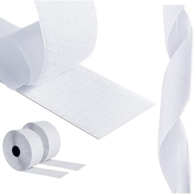 AiQInu Velcro Adesivo Duplo Lado, 5 Metros de Fita de Gancho e Laço Autoadesiva, 5cm de Largura, Reutilizável, Nylon, Fita de Dupla Face Extra Forte para Escritório, Doméstico, Bricolagem AiQInu Velcro Adesivo Duplo Lado, 5 Metros de Fita de Gancho e Laço Autoadesiva, 5cm de Largura, Reutilizável, Nylon, Fita de Dupla Face Extra Forte para Escritório, Doméstico, Bricolagem