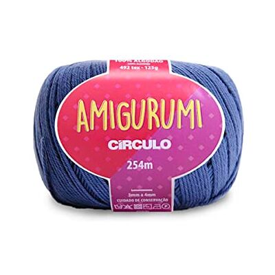 CÍRCULO Amigurumi Fio 100% algodão virgem brasileiro mercerizado para croché e malha, macio, espessura desportiva, 1254 m, cor 2931 tons azul-marinho pastel (Nautical) CÍRCULO Amigurumi Fio 100% algodão virgem brasileiro mercerizado para croché e malha, macio, espessura desportiva, 1254 m, cor 2931 tons azul-marinho pastel (Nautical)