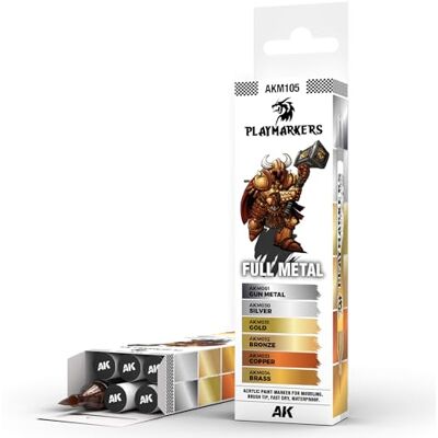 AK Interactive AK PLAYMARKERS SET Full METAL (6x) AK Interactive AK PLAYMARKERS SET Full METAL (6x)
