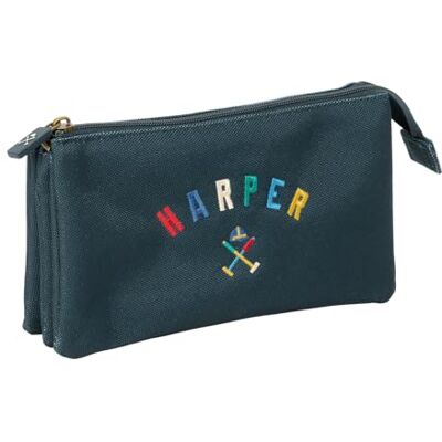 Safta HARPER & NEYER Suporte de todos tripla, estojo infantil, estojo infantil, ideal para crianças na idade escolar, confortável e versátil, qualidade e resistência, 22 x 3 x 12 cm Safta HARPER & NEYER Suporte de todos tripla, estojo infantil, estojo infantil, ideal para crianças na idade escolar, confortável e versátil, qualidade e resistência, 22 x 3 x 12 cm