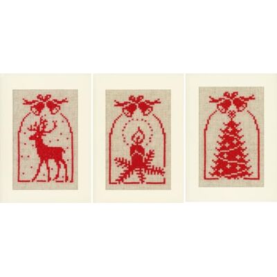 Vervaco Vevaco Kits de ponto cruz contado cartão de felicitação DIY criativo kit conjunto de 3 com campainhas artesanato bordar kit iniciantes presente ca. 10,5 x 15 cm Cross Stitch Embroidery Vervaco Vevaco Kits de ponto cruz contado cartão de felicitação DIY criativo kit conjunto de 3 com campainhas artesanato bordar kit iniciantes presente ca. 10,5 x 15 cm Cross Stitch Embroidery