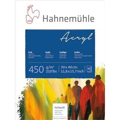 Hahnemühle Hahnemuhle Bloco de papel para Acr?licos 450 gsm 30 cm x 40 cm (10 folhas) Hahnemühle Hahnemuhle Bloco de papel para Acr?licos 450 gsm 30 cm x 40 cm (10 folhas)