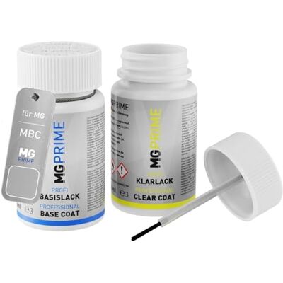 PRiME Lápis de retoque para MG MBC / 5MBC Blade Silver Metallic verniz Cosmic Silver, pintura automotiva, kit camada de base verniz, frascos de pintura com pincel, 50 ml cada PRiME Lápis de retoque para MG MBC / 5MBC Blade Silver Metallic verniz Cosmic Silver, pintura automotiva, kit camada de base verniz, frascos de pintura com pincel, 50 ml cada
