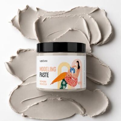 KAMENSKAYA Pasta de textura Modeling massa acrílica média para tinta acrílica 16.9 fl oz / 500 ml (16,9 ml (FL) KAMENSKAYA Pasta de textura Modeling massa acrílica média para tinta acrílica 16.9 fl oz / 500 ml (16,9 ml (FL)
