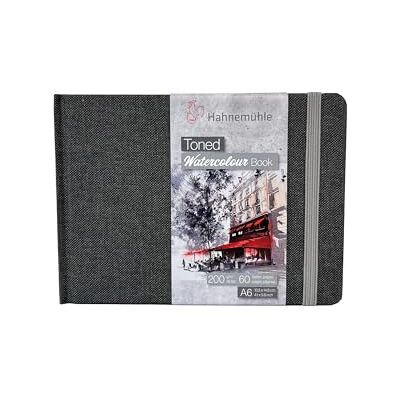 Hahnemühle Hahnemuhle caderno de aguarela em tons A6 cinzento, 1 unidade Hahnemühle Hahnemuhle caderno de aguarela em tons A6 cinzento, 1 unidade