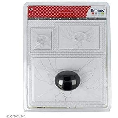 Artemio Posicionamento para selos transparentes com alça, bloco acrílico, prata, 17,5 x 2,5 x 22 cm Artemio Posicionamento para selos transparentes com alça, bloco acrílico, prata, 17,5 x 2,5 x 22 cm