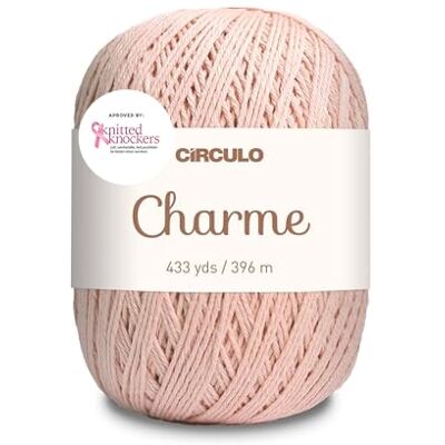 CÍRCULO Charme fio de algodão para croché e tricô, 100% fio de algodão mercerizado, algodão virgem brasileiro, fio rosa para crochê, cor 7563, Chantilly, 1,3 onças, 433 m, desporto CÍRCULO Charme fio de algodão para croché e tricô, 100% fio de algodão mercerizado, algodão virgem brasileiro, fio rosa para crochê, cor 7563, Chantilly, 1,3 onças, 433 m, desporto