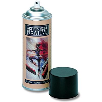 Winsor & Newton ASFIX Artist Soft Fix Spray Fixative Fixativ Spray fixador para proteger desenhos a carvão, lápis de cor e pastel, 400 ml Winsor & Newton ASFIX Artist Soft Fix Spray Fixative Fixativ Spray fixador para proteger desenhos a carvão, lápis de cor e pastel, 400 ml
