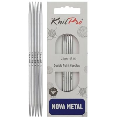 KnitPro Nova Metal 10cm Pequenas Agulhas de Tricô - Agulhas KnitPro Nova Metal 10cm Pequenas Agulhas de Tricô - Agulhas