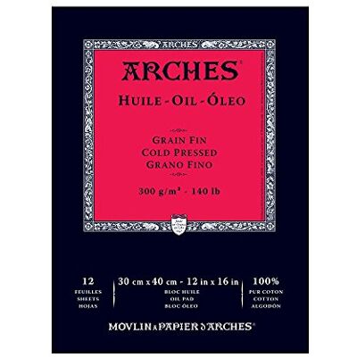 ARCHES Bloc Enc 31 x 41 12H Huile 100% fino 300 g branco ARCHES Bloc Enc 31 x 41 12H Huile 100% fino 300 g branco