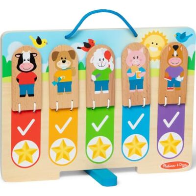 Melissa & Doug Tabela das Minhas Rotinas Diárias, rotinas do dia e da noite, para crianças a partir de 3 anos, Certificado pelo FSC Certificados FSC Melissa & Doug Tabela das Minhas Rotinas Diárias, rotinas do dia e da noite, para crianças a partir de 3 anos, Certificado pelo FSC Certificados FSC