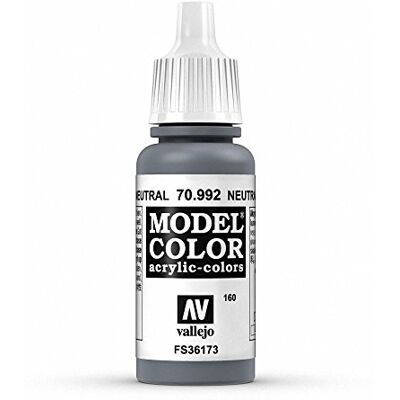 Vallejo Model Color Tinta Acrílica, Cinza (Cinza Neutro), 17 ml Vallejo Model Color Tinta Acrílica, Cinza (Cinza Neutro), 17 ml