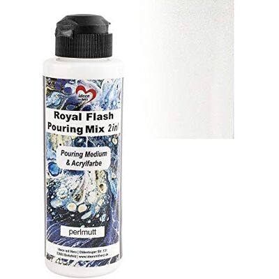 Ideen mit Herz Royal Flash Pouring Mix 2em 1 Médio de derrame e pintura acrílica metálica com efeito purpurpurina, 180 ml, não requer mais mistura com fluido, médio ou óleo de silicone (cor de Ideen mit Herz Royal Flash Pouring Mix 2em 1 Médio de derrame e pintura acrílica metálica com efeito purpurpurina, 180 ml, não requer mais mistura com fluido, médio ou óleo de silicone (cor de