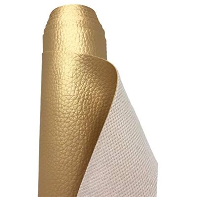 A-Express Tecido de grão de couro de imitação material texturizado por pele vinil almofadas mala ouro 2 metros 200 cm x 140 cm A-Express Tecido de grão de couro de imitação material texturizado por pele vinil almofadas mala ouro 2 metros 200 cm x 140 cm