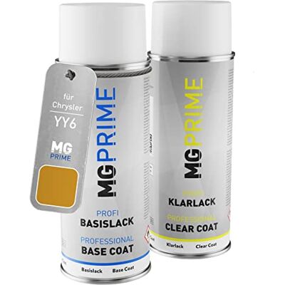PRiME Pintura do carro conjunto de aerossóis para Chrysler YY6 Inca Gold Pearl pintura base pintura transparente, frasco de spray de 400 ml Kit capa de base + barniz, Aerosoles 400ml PRiME Pintura do carro conjunto de aerossóis para Chrysler YY6 Inca Gold Pearl pintura base pintura transparente, frasco de spray de 400 ml Kit capa de base + barniz, Aerosoles 400ml