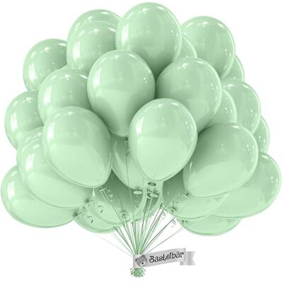 Bastelbär Balões Turquesa Orgânicos • 50 peças • Feito na Europa • Ecológicos premium • 100% látex natural • biodegradável • Ø 34 cm • Para aniversários • Clima neutro • cores menta Bastelbär Balões Turquesa Orgânicos • 50 peças • Feito na Europa • Ecológicos premium • 100% látex natural • biodegradável • Ø 34 cm • Para aniversários • Clima neutro • cores menta