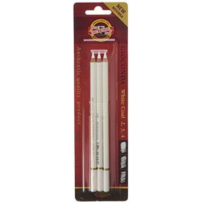 Koh-I-Noor Lápis Branco carvão (Pack de 3) Koh-I-Noor Lápis Branco carvão (Pack de 3)