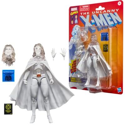 Marvel MVL Legends Red 1 Legends Figura de ação retro de 15,5 cm exclusiva da X-Men forma de diamante Emma Frost Marvel MVL Legends Red 1 Legends Figura de ação retro de 15,5 cm exclusiva da X-Men forma de diamante Emma Frost