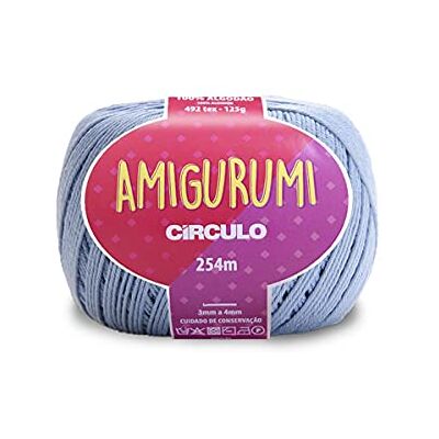 CÍRCULO Amigurumi Fio 100% algodão virgem brasileiro mercerizado para croché e malha, macio, espessura desportiva, 1254 m, cor 2927, tons cinzentos pastel (Aquarium) CÍRCULO Amigurumi Fio 100% algodão virgem brasileiro mercerizado para croché e malha, macio, espessura desportiva, 1254 m, cor 2927, tons cinzentos pastel (Aquarium)