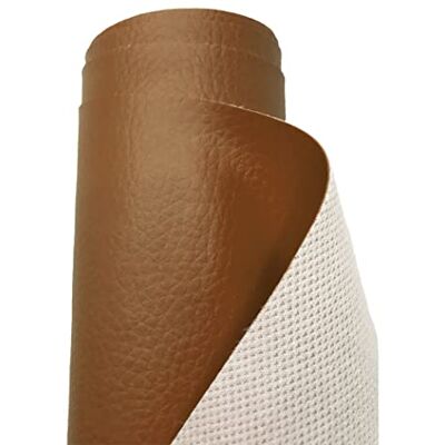 A-Express Tecido de grão de couro de imitação material texturizado por pele vinil almofadas mala castanho claro 1 metro 100 cm x 140 cm A-Express Tecido de grão de couro de imitação material texturizado por pele vinil almofadas mala castanho claro 1 metro 100 cm x 140 cm