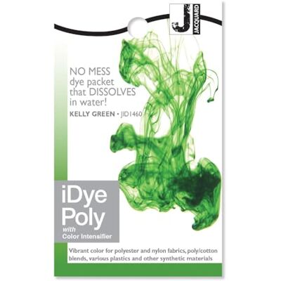 Jacquard Tinta para tecido iDye Poly verde Kelly 14 gramas Jacquard Tinta para tecido iDye Poly verde Kelly 14 gramas